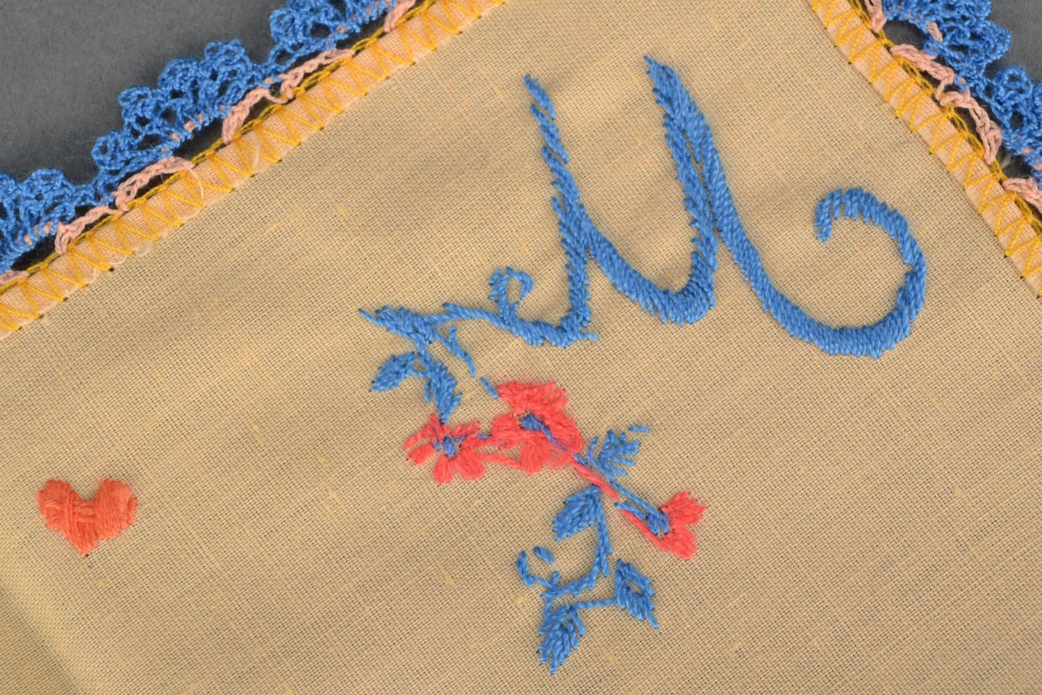 Handkerchief with monogram photo 5