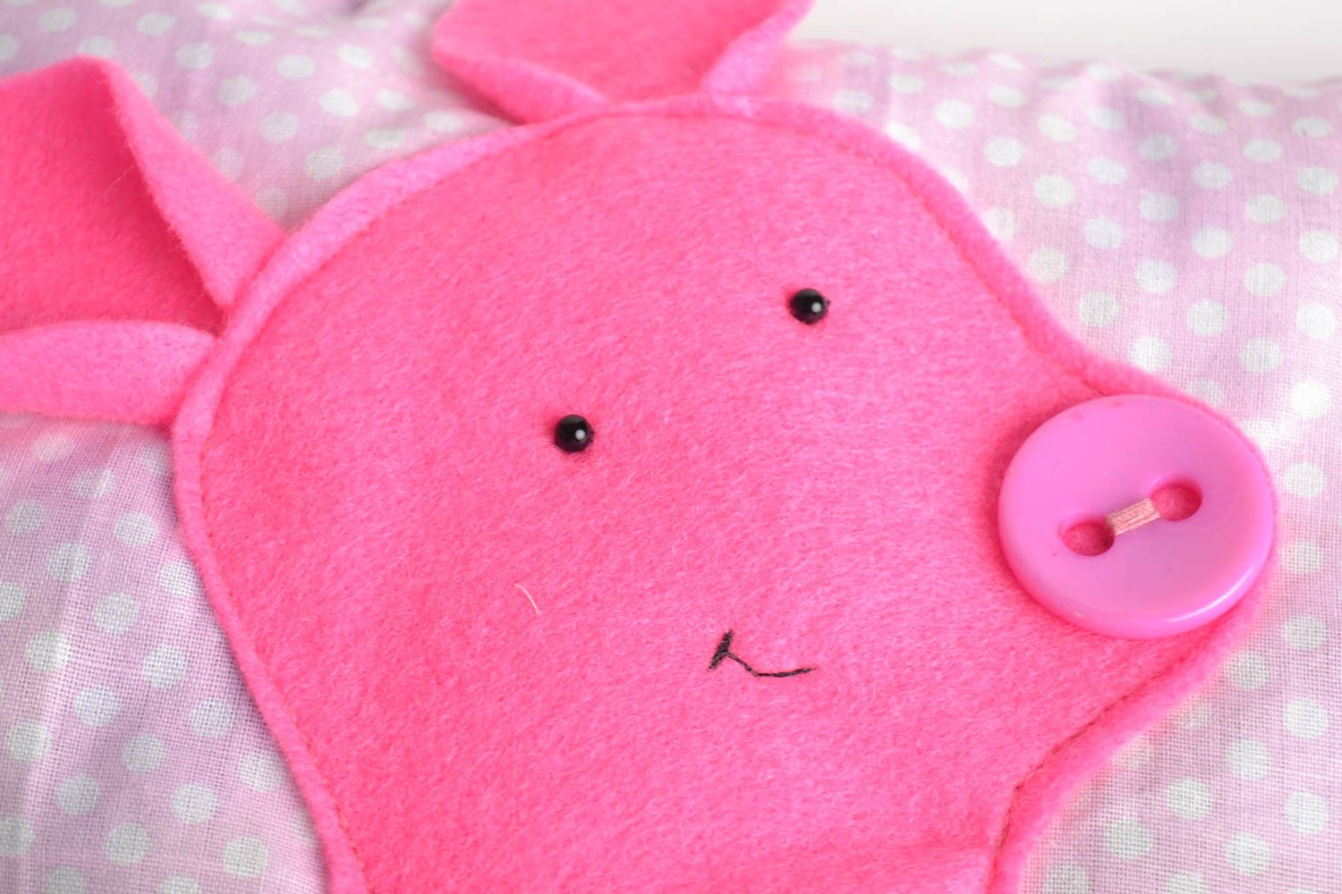 Декоративная подушка для детей ручной работы детская подушка игрушка свинка фото 1