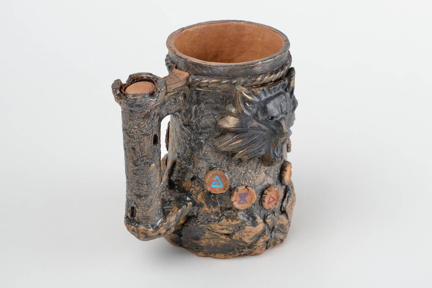 Handmade potter beer mug ceramic mug ceramic art kitchen decor gifts for men photo 5
