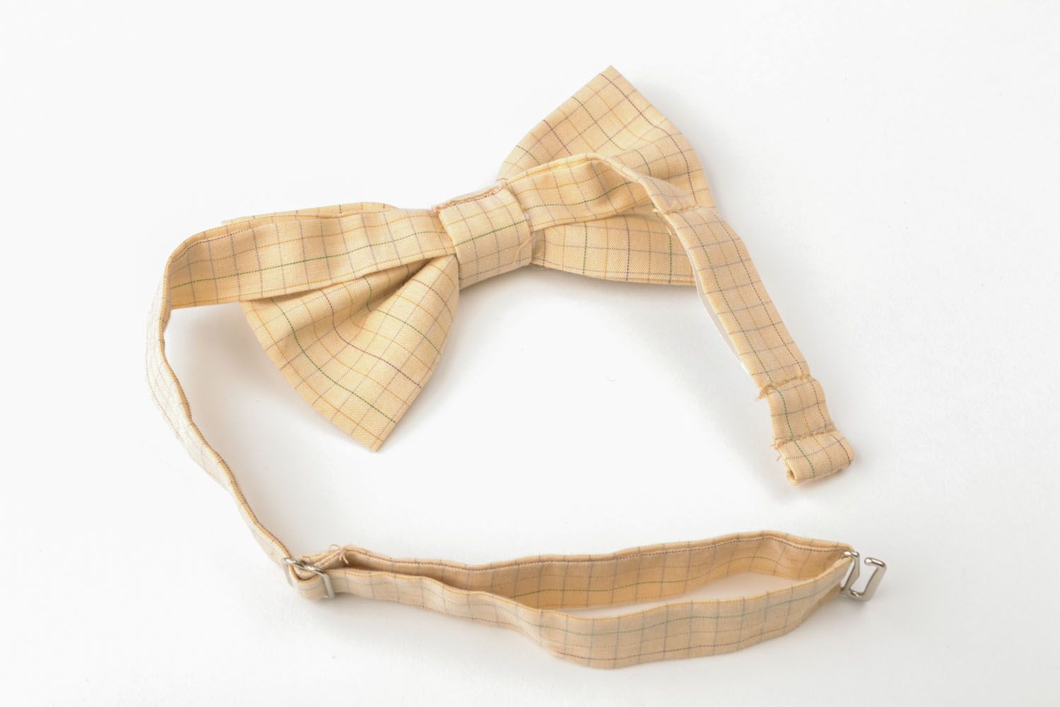 Fabric checkered bow tie photo 5