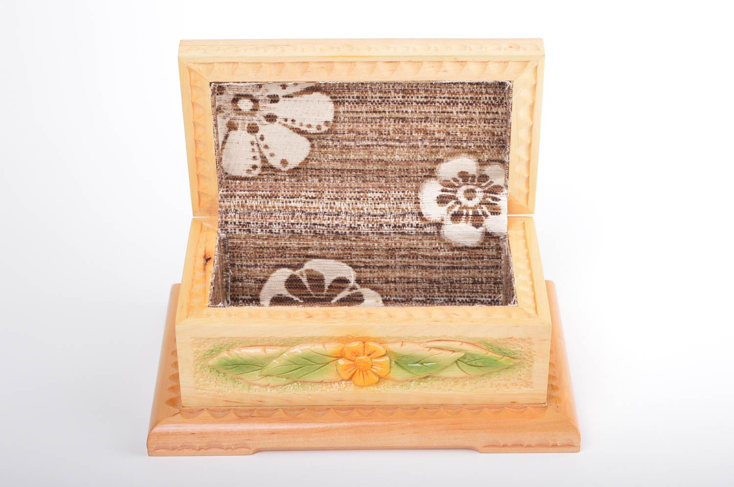 Handmade jewelry box decorative wooden box decor for home present for lady photo 4