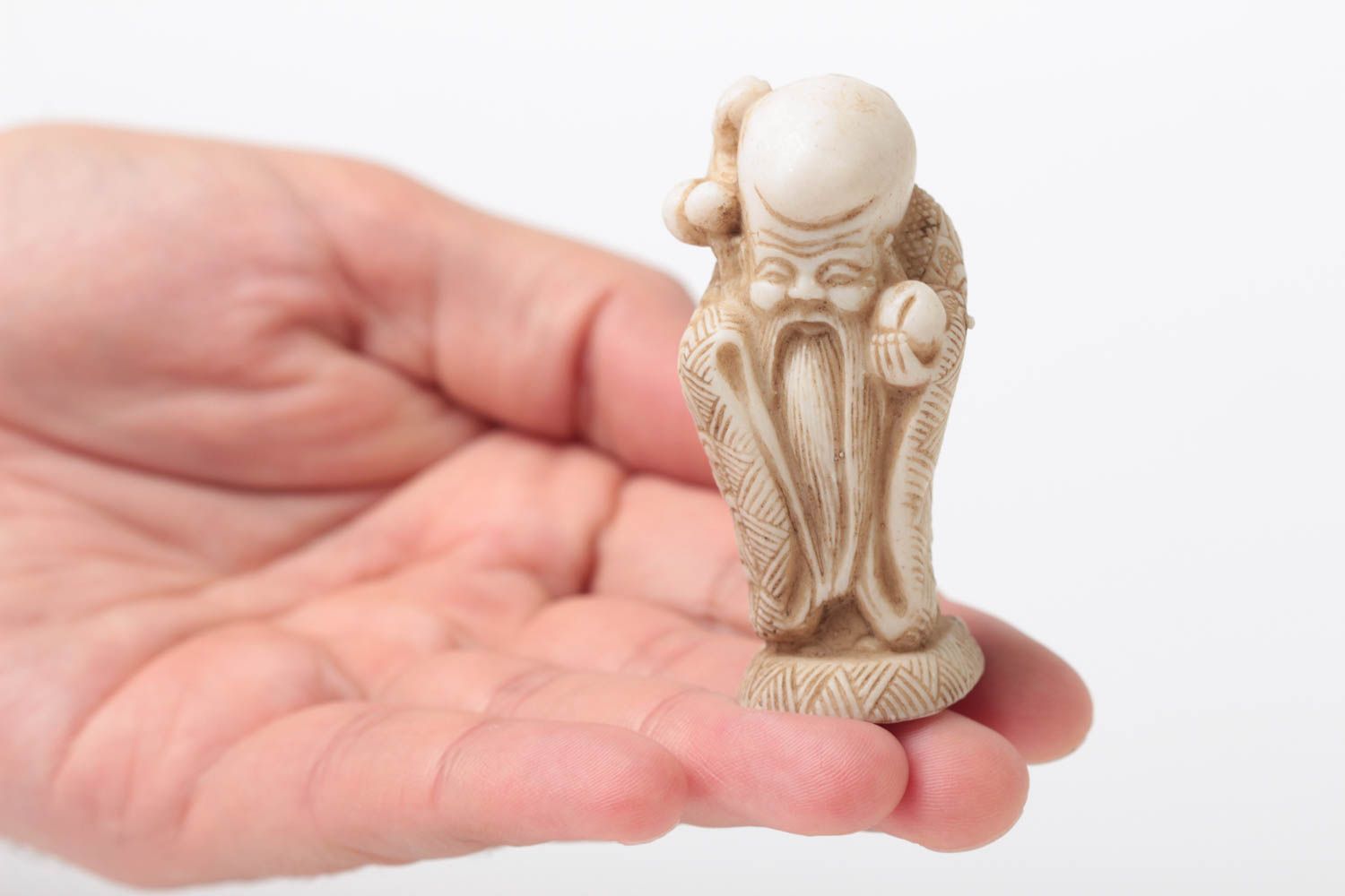 Statuetta piccola fatta a mano figurina decorativa in polvere di marmo foto 5
