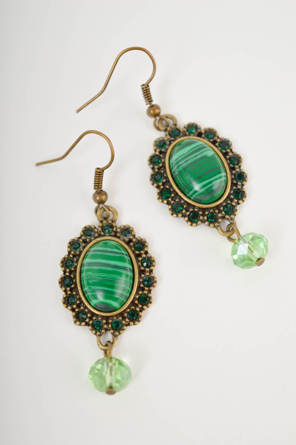 Small handmade glass bead earrings elegant beaded earrings fashion trends photo 4