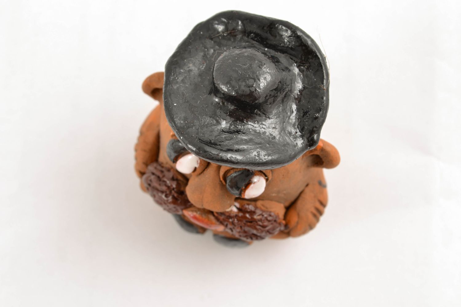 Смешная фигурка из глины сувенир из керамики Ковбой фото 3