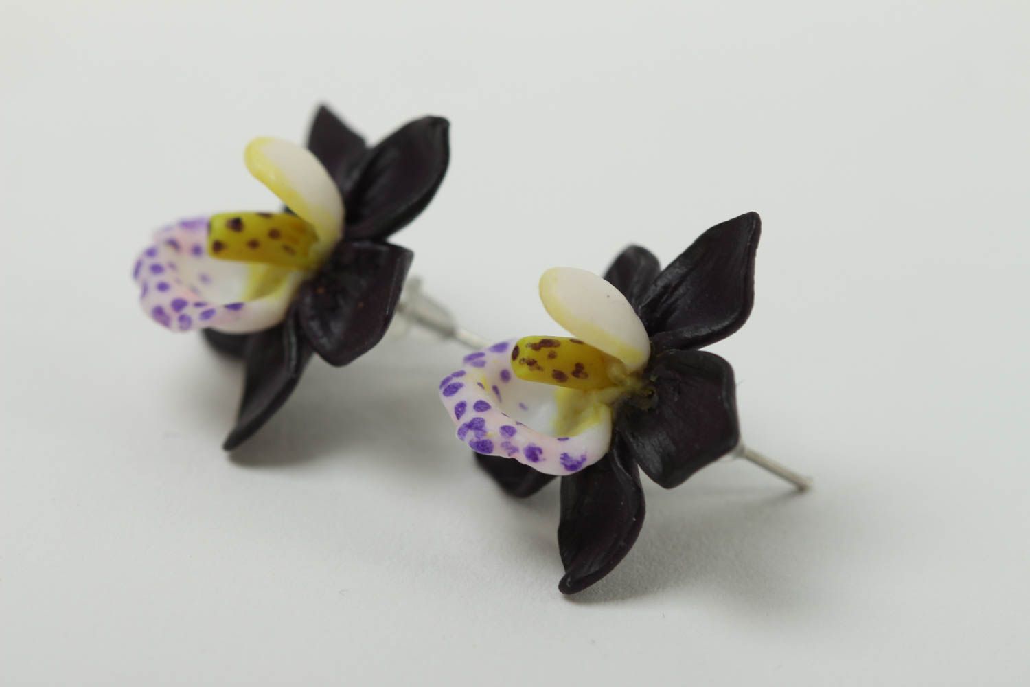 Ohrringe Stecker handmade Blumen Ohrringe hochwertiger Modeschmuck bunt foto 3