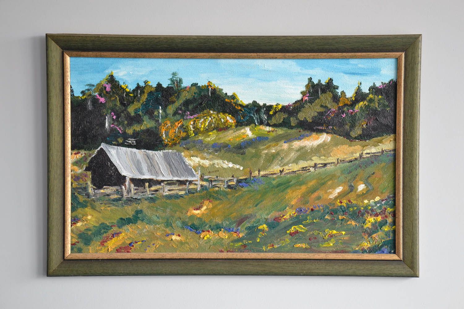 Rural landscape painting photo 1
