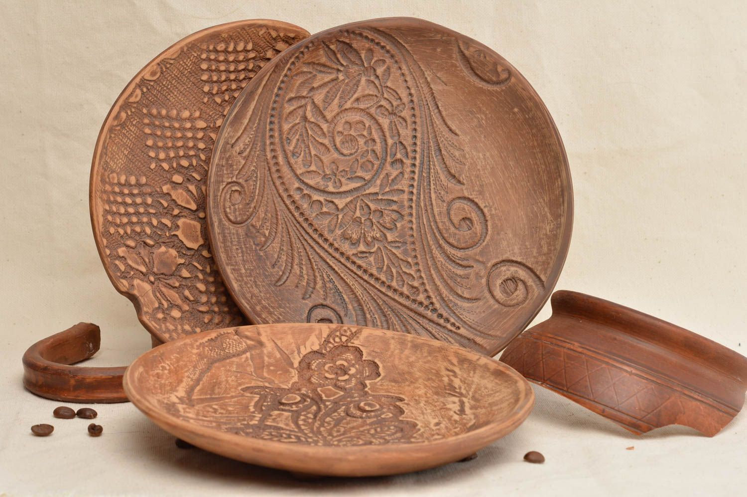 Platos de arcilla artesanal utensilios de cocina regalos originales foto 1