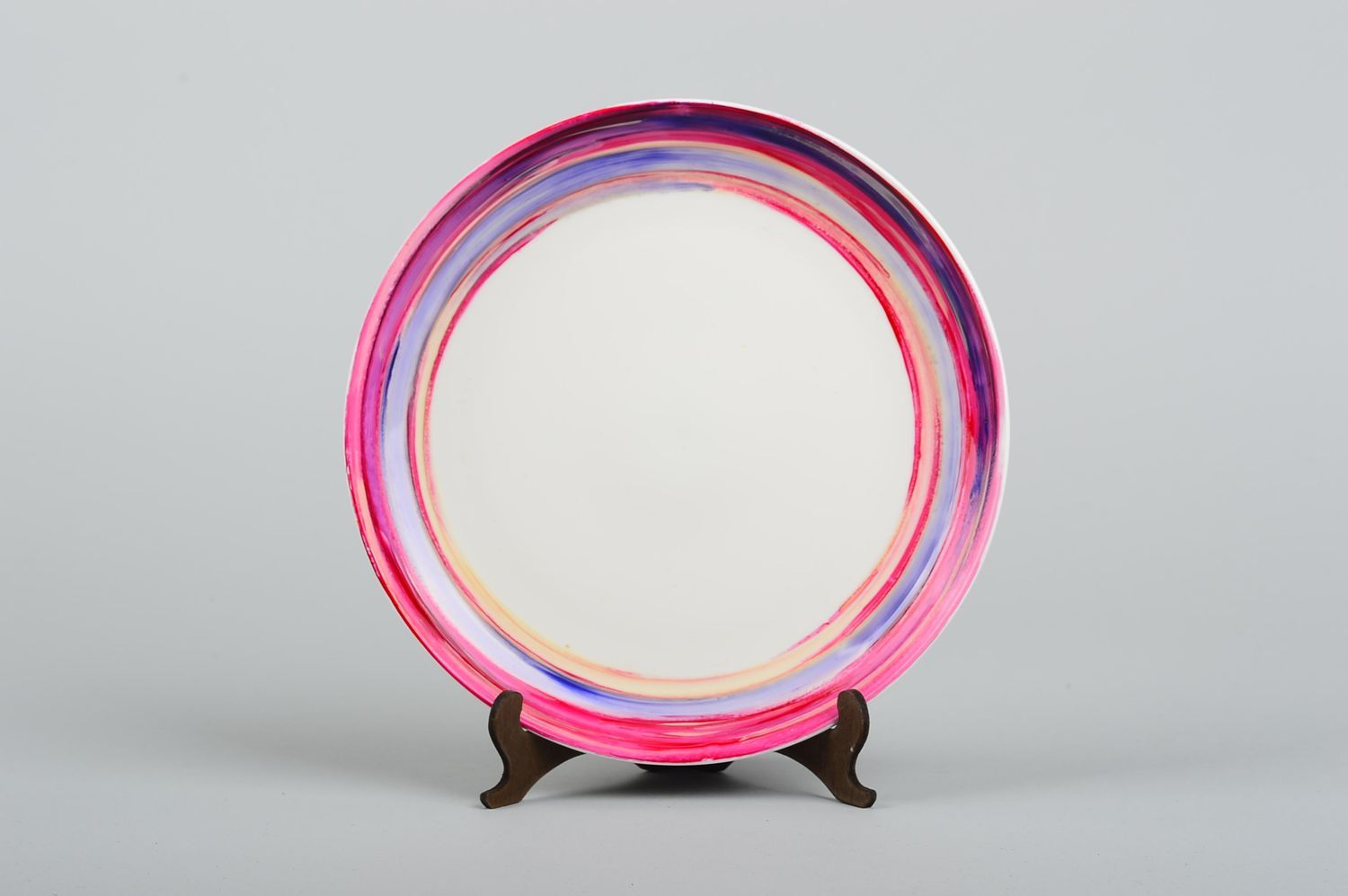 Керамическая тарелка посуда ручной работы красивая посуда расписная Рассвет фото 1