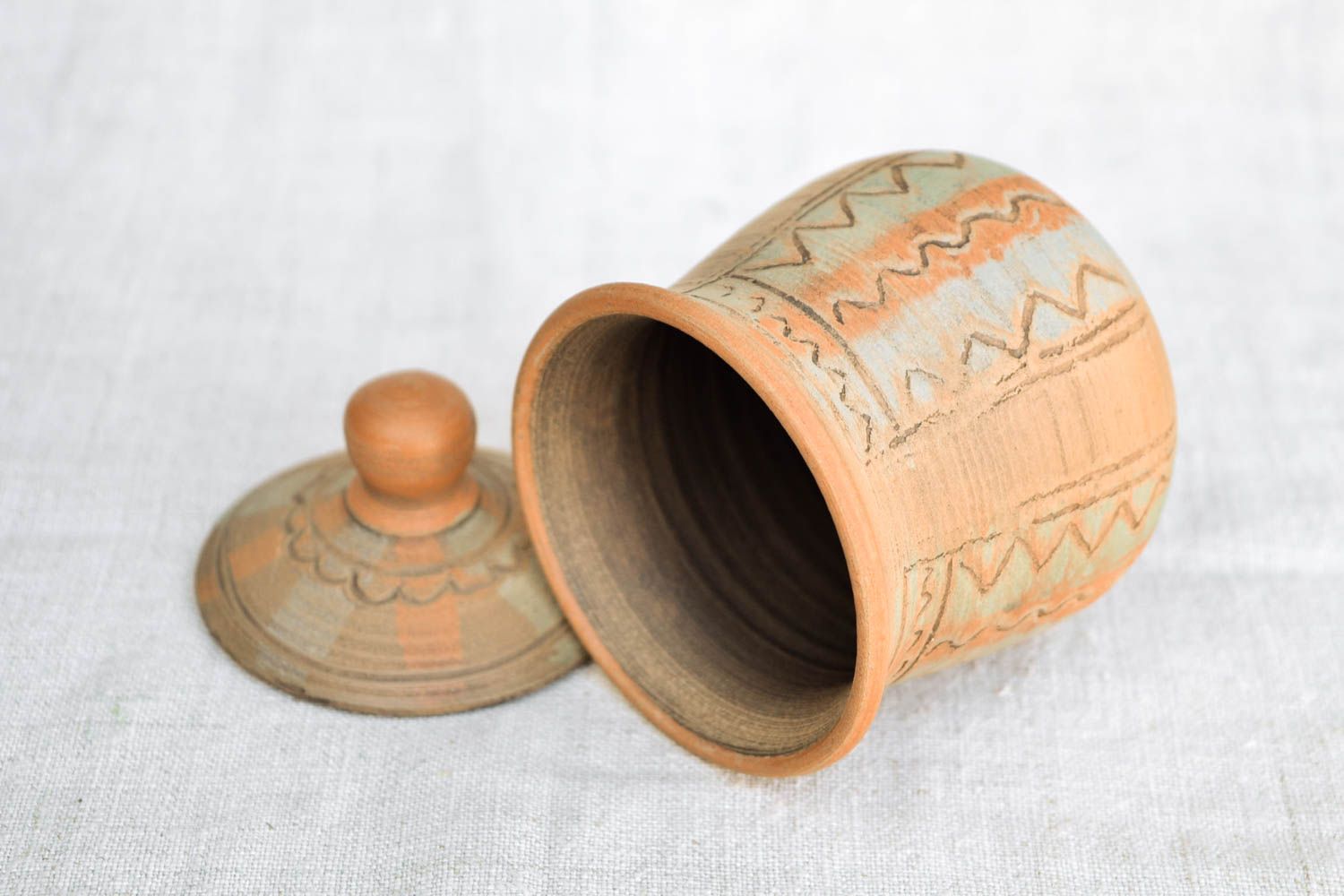 Stylish handmade sugar bowl unusual cute kitchenware ceramic bowl gift photo 5
