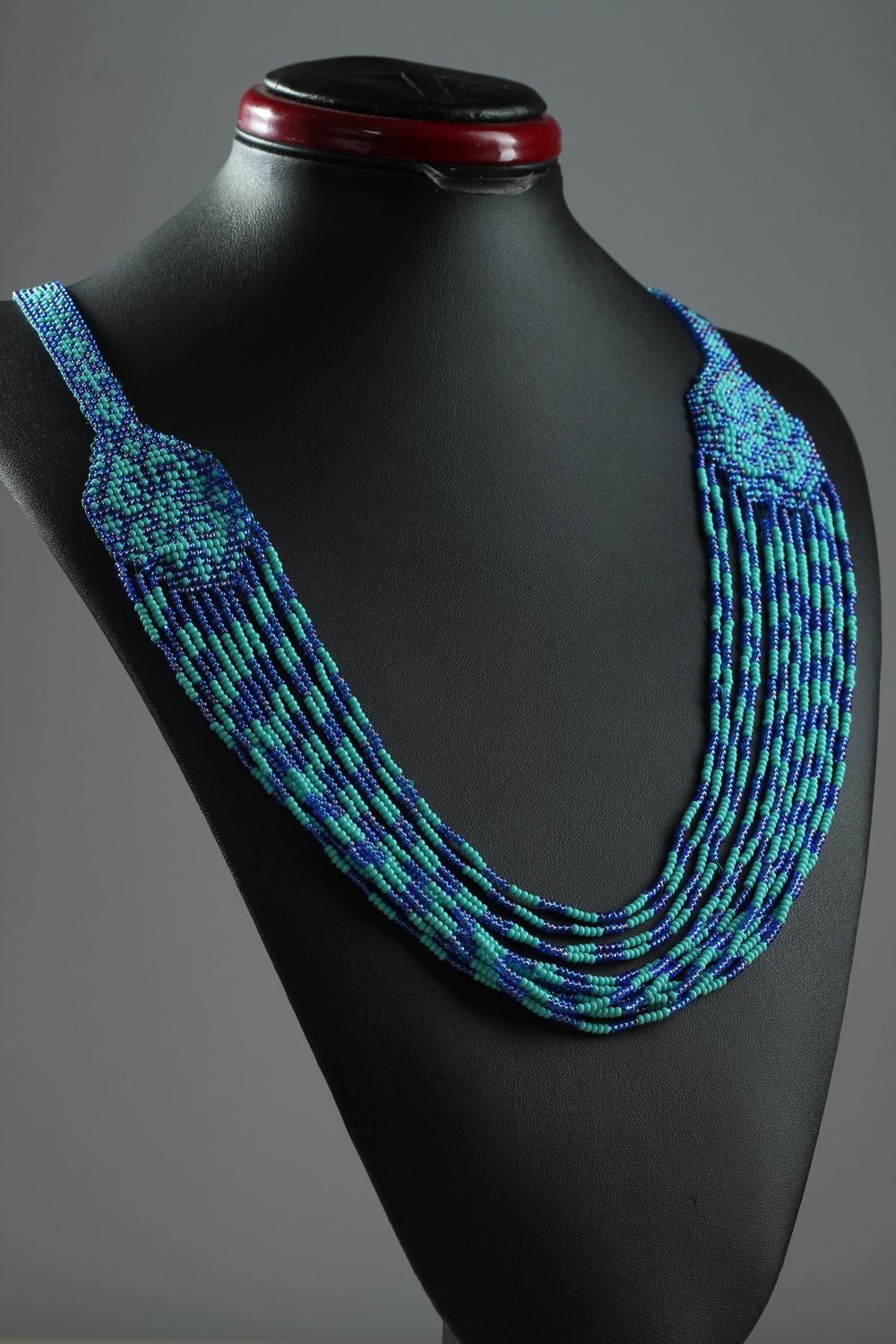 Collier en perles de rocaille Bijou fait main ethnique Accessoire femme design photo 2