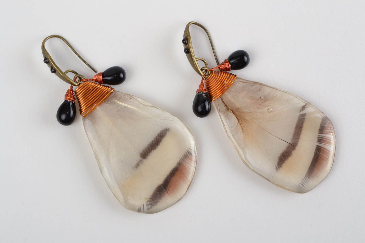 Long earrings homemade jewelry Czech glass stylish earrings gifts ideas for her photo 7