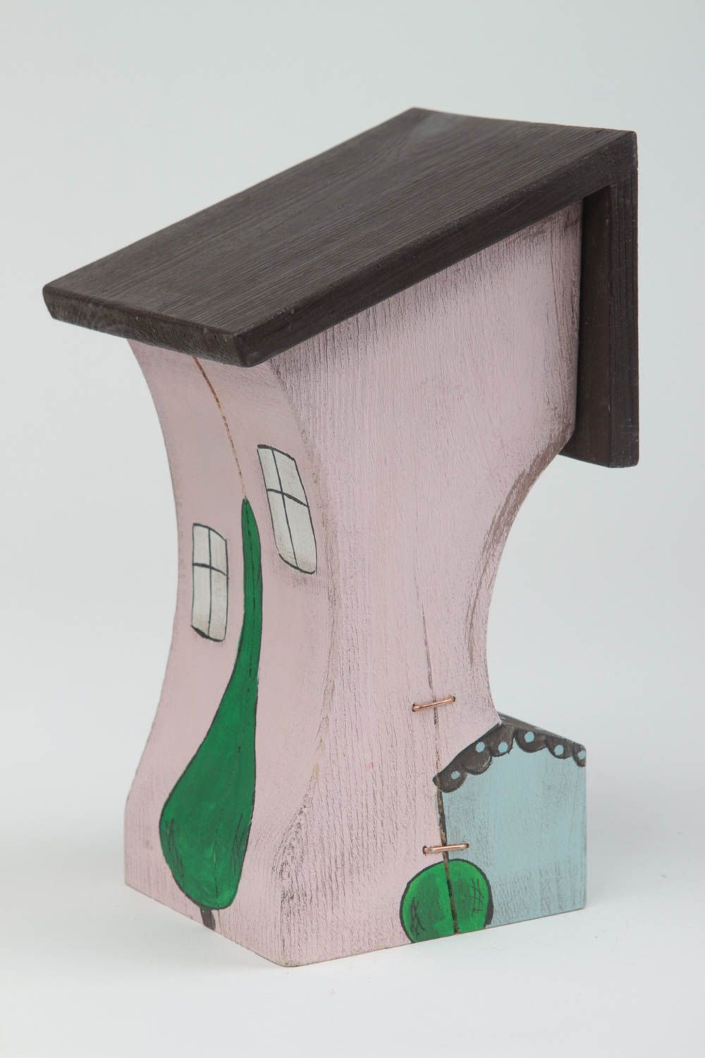Statuette en bois fait main Figurine décorative souvenir cadeau Déco maison photo 3