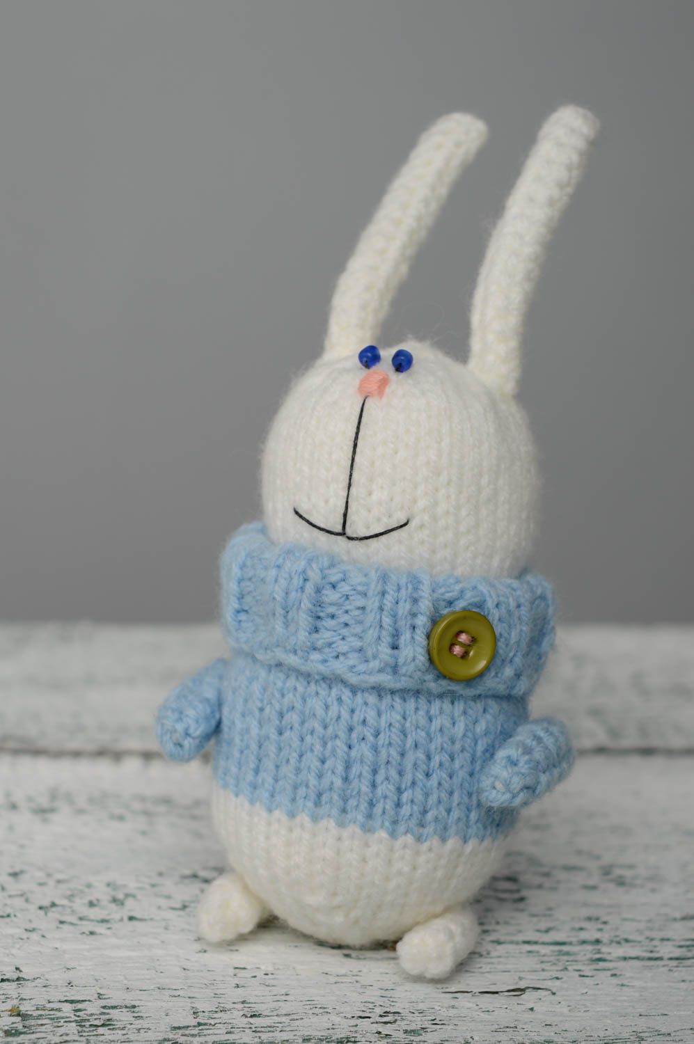 Soft knitted toy Rabbit photo 1