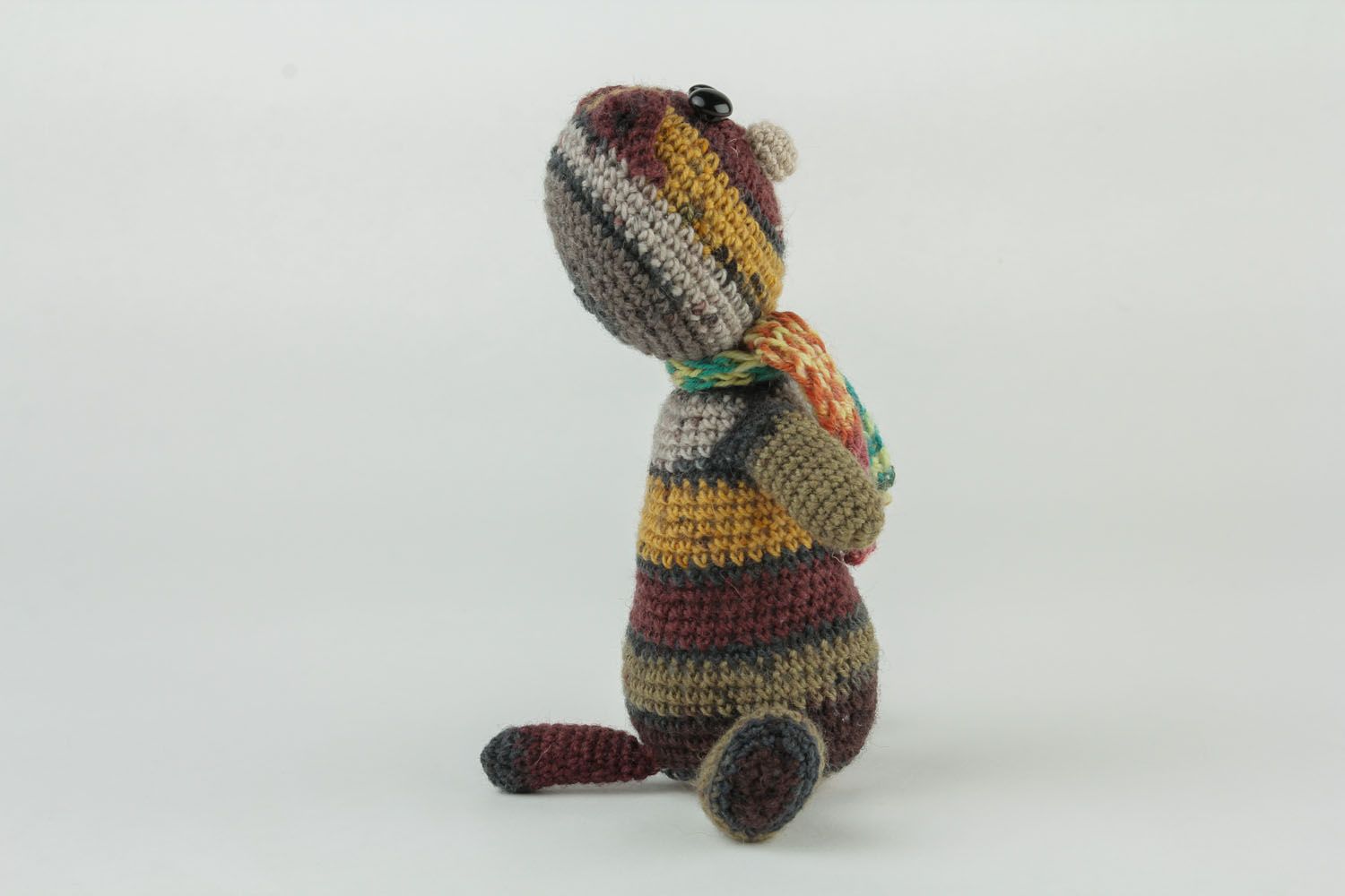 Giocattolo a maglia fatto a mano pupazzo a forma di gatto a uncinetto
 foto 5