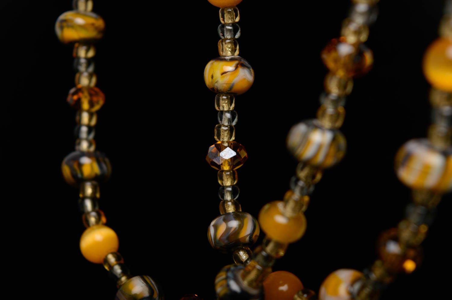 Lampwork glass bead necklace photo 5