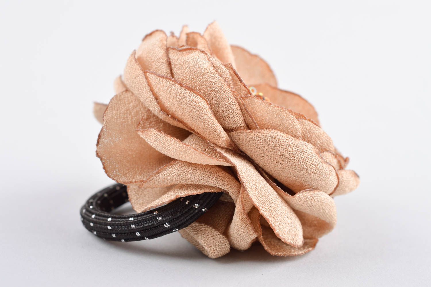 Handmade hair scrunchy flower hair tie flower hair accessories gifts for her photo 4