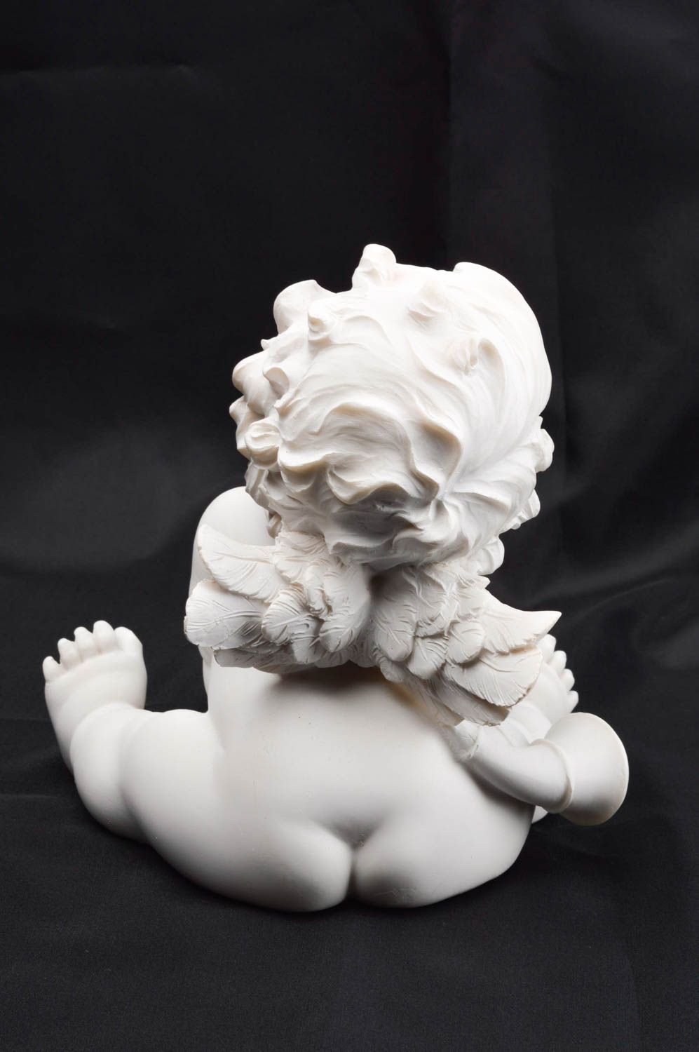 Handmade gypsum figurine unusual angel statuette beautiful blank for art photo 4