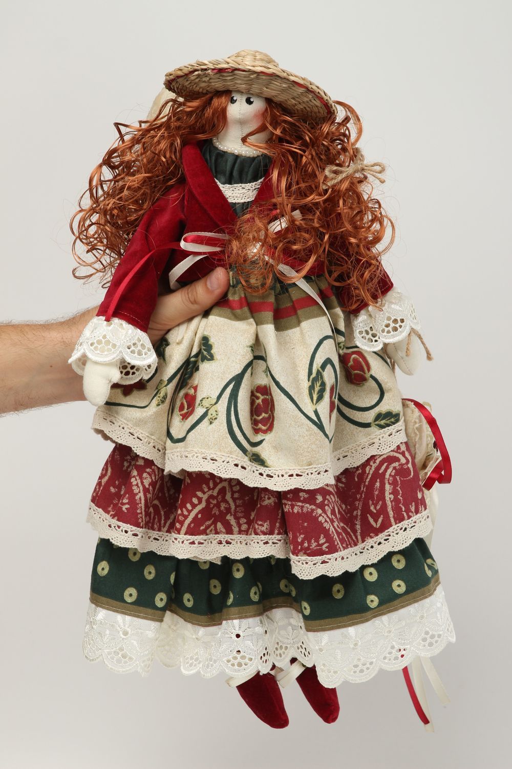 Игрушка ручной работы авторская кукла из ткани дизайнерская кукла авторская фото 5