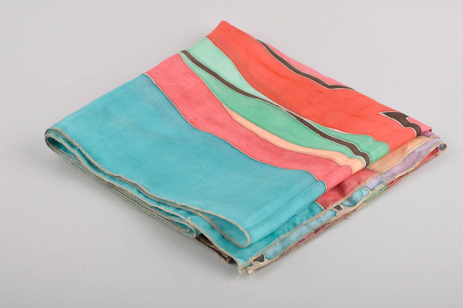Handmade Damen Tuch großer Schal Geschenk für Frau Schal Tuch farbenfreudig foto 5
