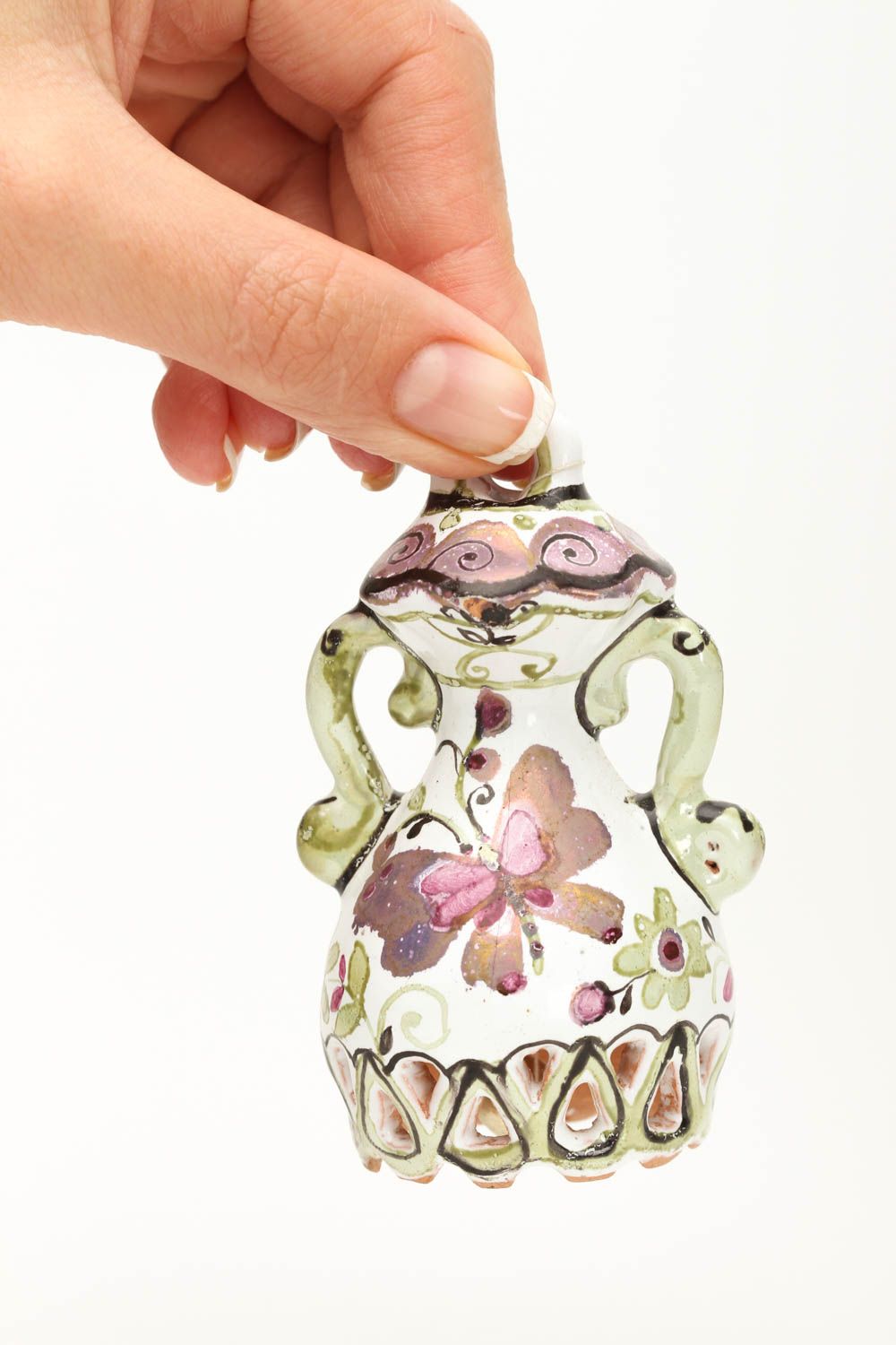 Колокольчик из глины handmade глиняный сувенир авторский колокольчик сувенирный фото 5