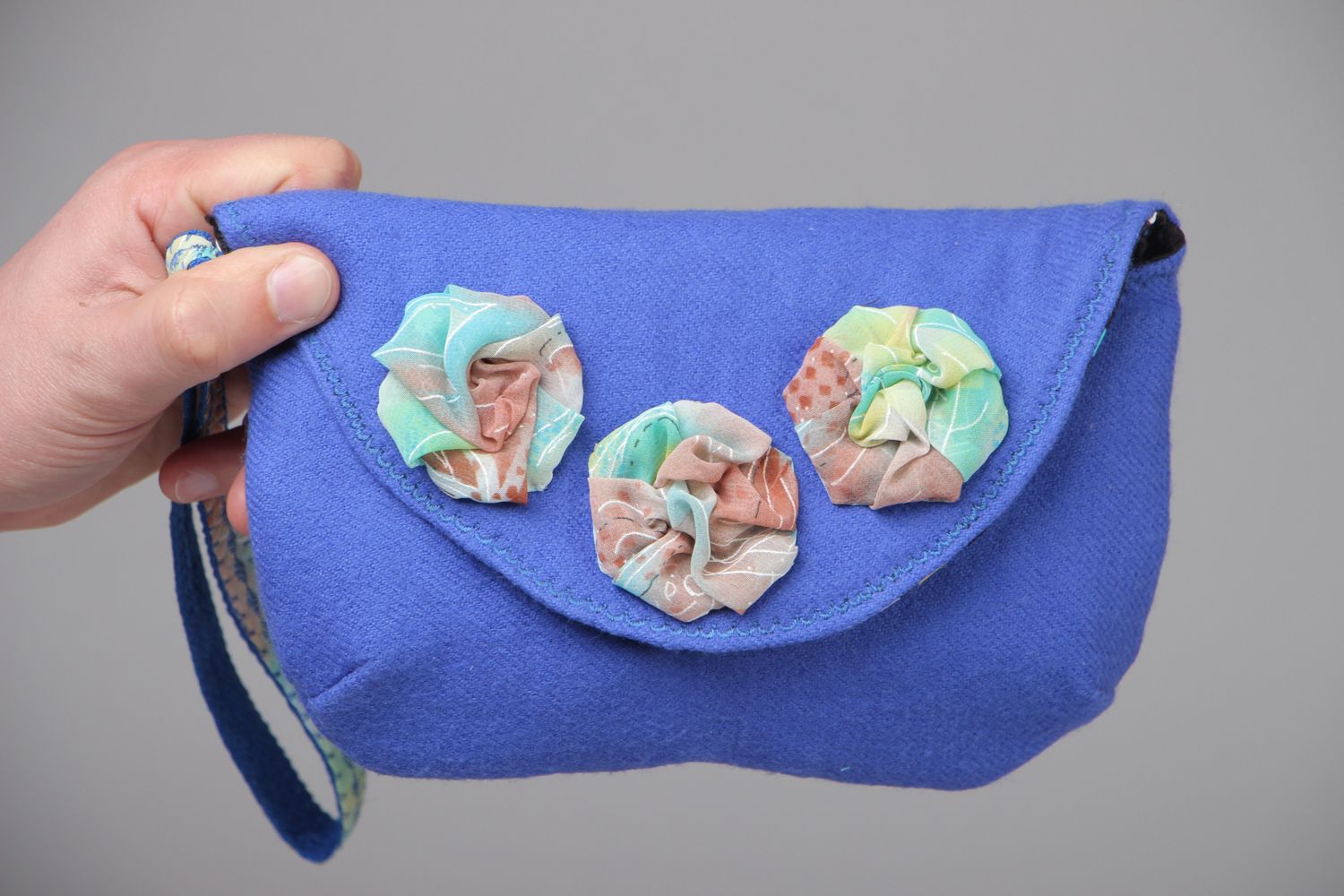 Женская сумка из ткани текстильный клатч фото 3