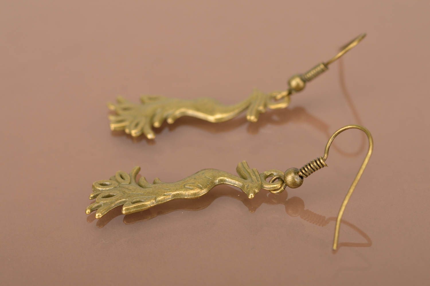Boucles oreilles pendantes Bijou fait main Cadeau pour femme de métal Oiseaux photo 3