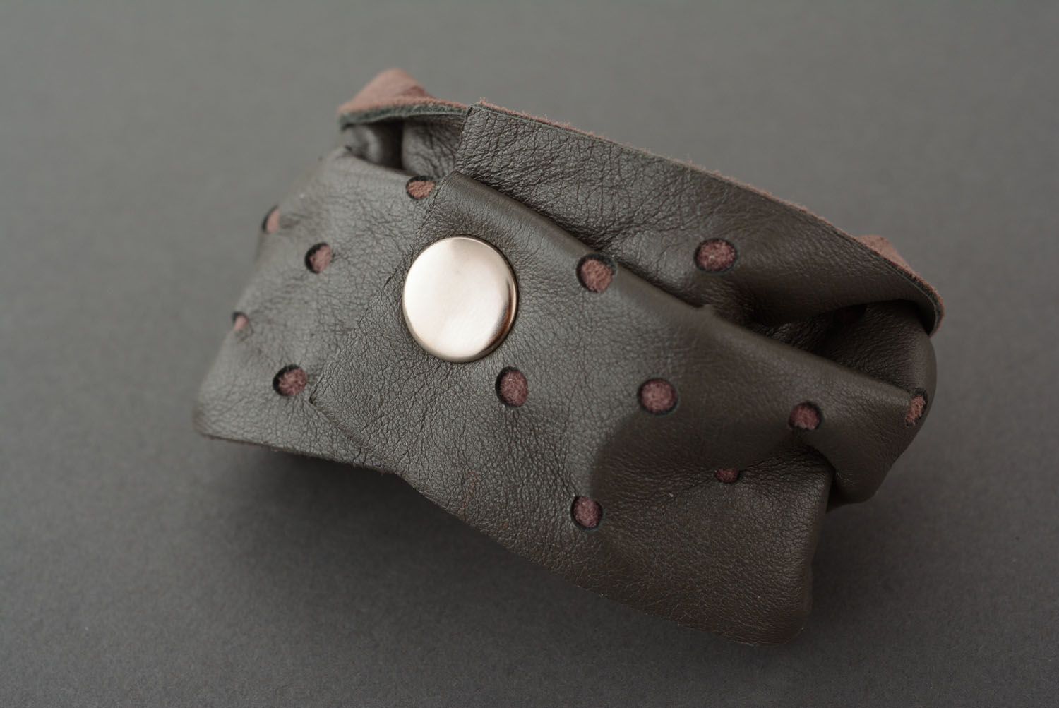 Armband-Schleife aus Leder foto 2