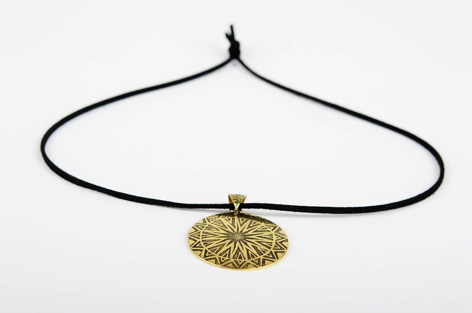Handmade pendant unusual gift designer accessory metal pendant metal jewelry photo 3