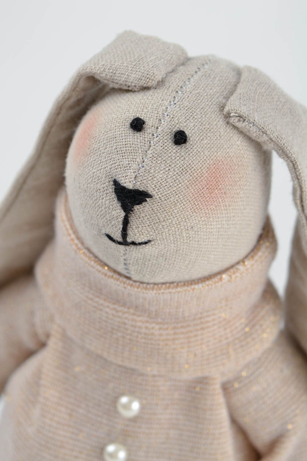 Peluche Lapin en tissu faite main en pull et jupe décorative Cadeau pour enfant photo 5