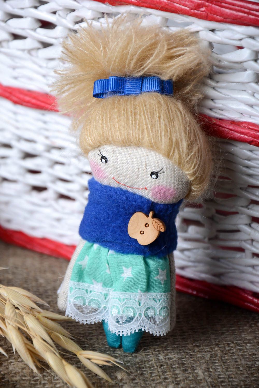 Кукла ручной работы кукла из ткани авторская кукла красивая для детей и дома фото 1