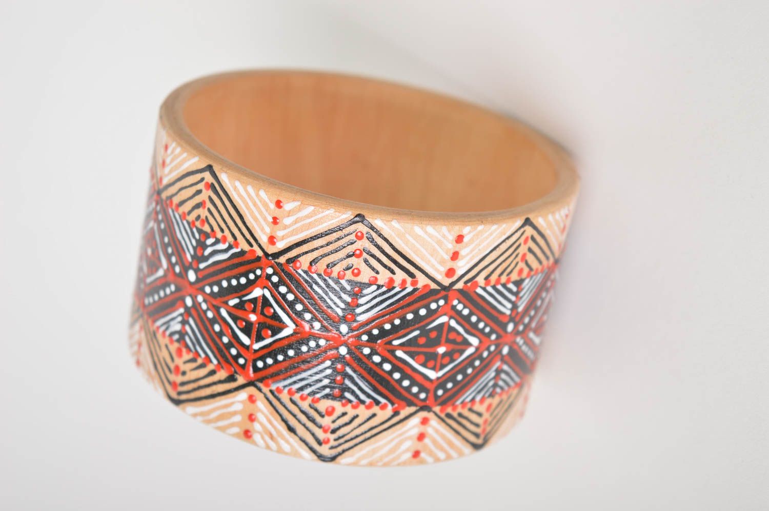 Handmade Holz Armband handgemachter Schmuck Damen Armband Ethno Öko bemalt toll foto 3