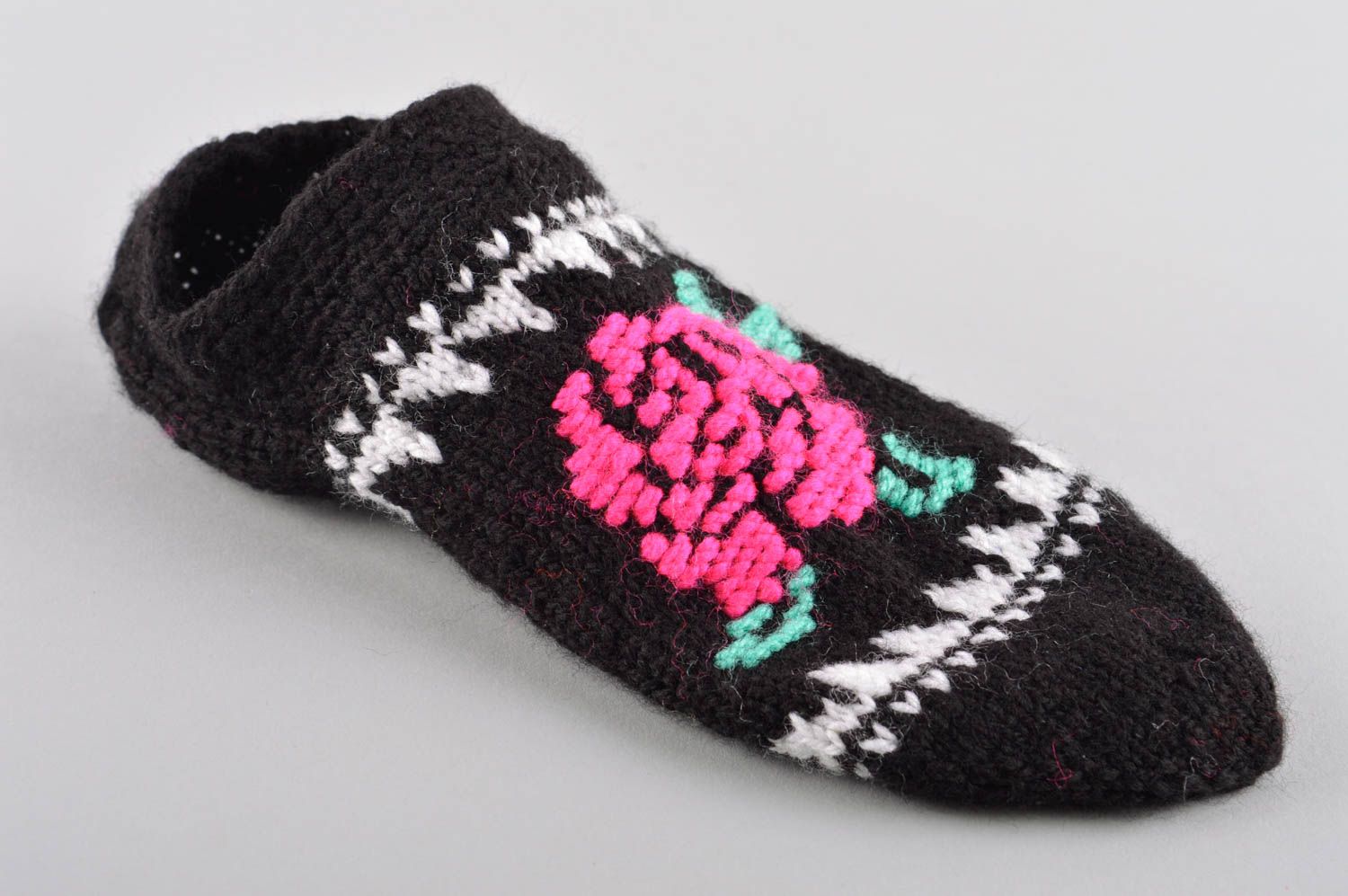 Calzini a maglia fatti a mano accessorio invernale molto morbido e caldo foto 3