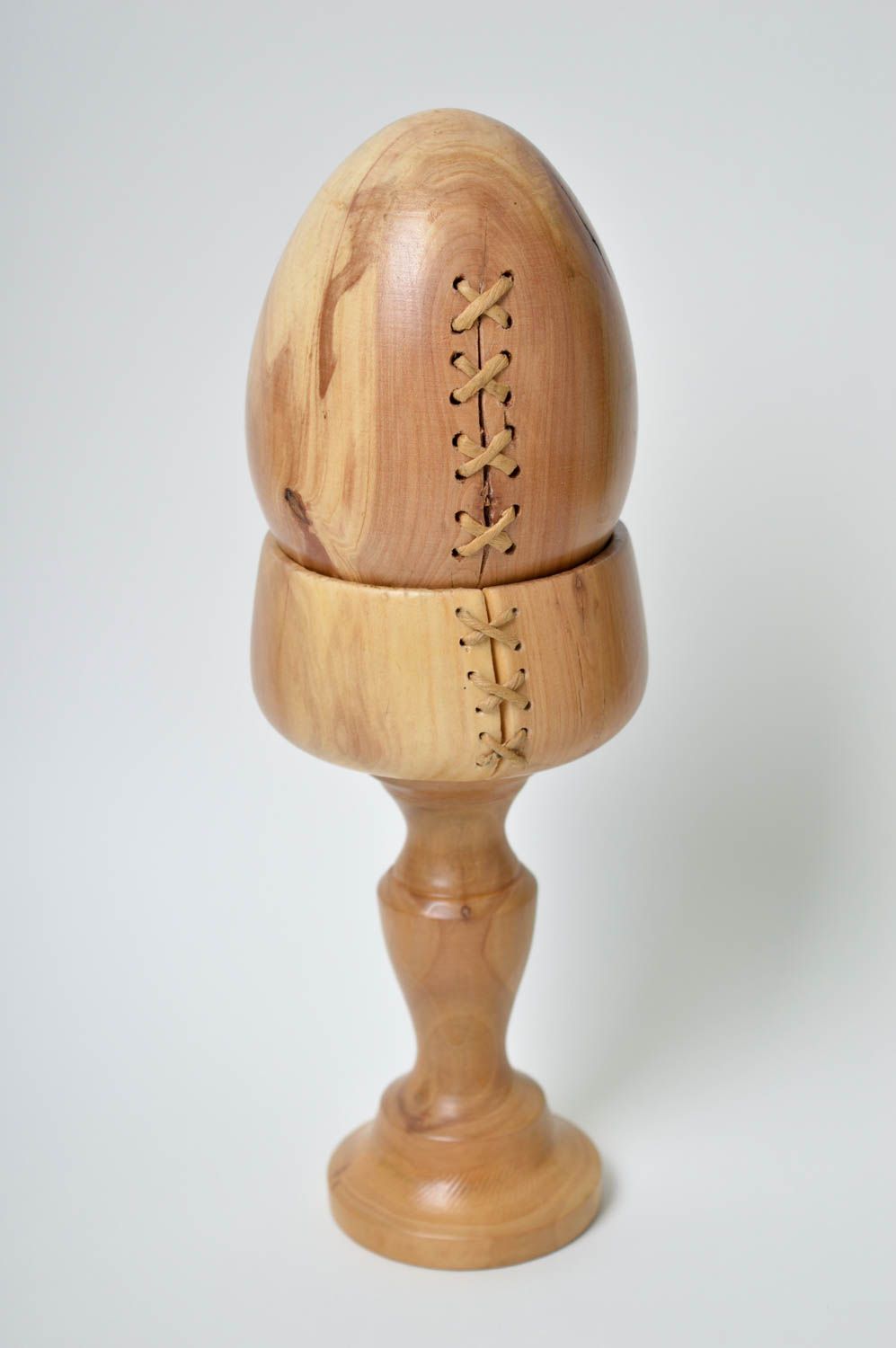 Huevo de Pascua artesanal con soporte regalo original decoración para fiesta  foto 1