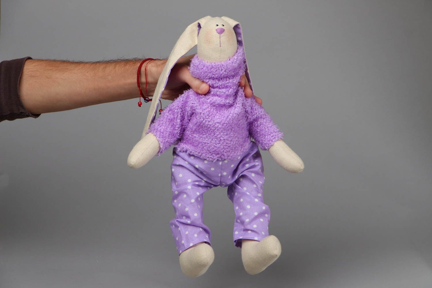Мягкая игрушка текстильная Лавандовый кролик фото 4