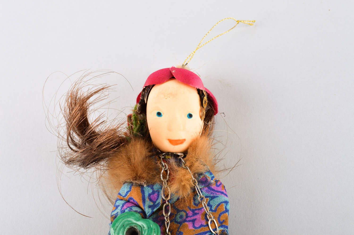 Кукла хенд мейд кукла для интерьера с сумочкой коллекционная кукла необычная фото 3