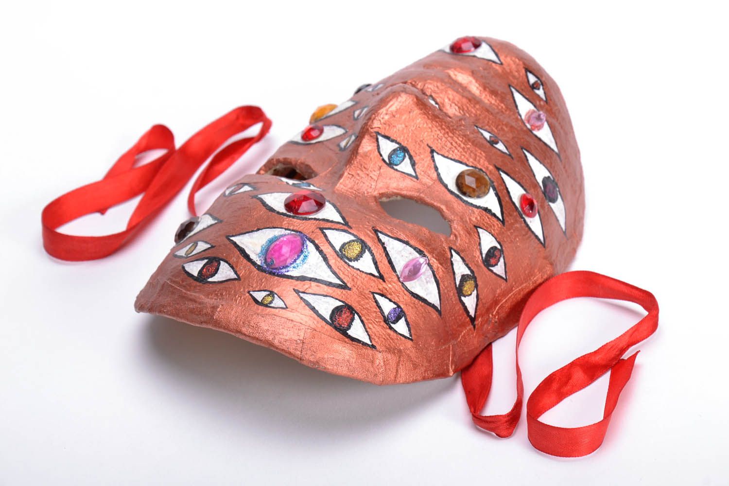 Maschera di carnevale decorativa fatta a mano in gesso decorazione da parete  foto 3