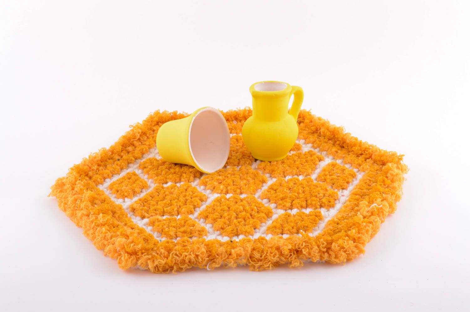 Unusual handmade woven napkin textile table napkin design decorative use only photo 5