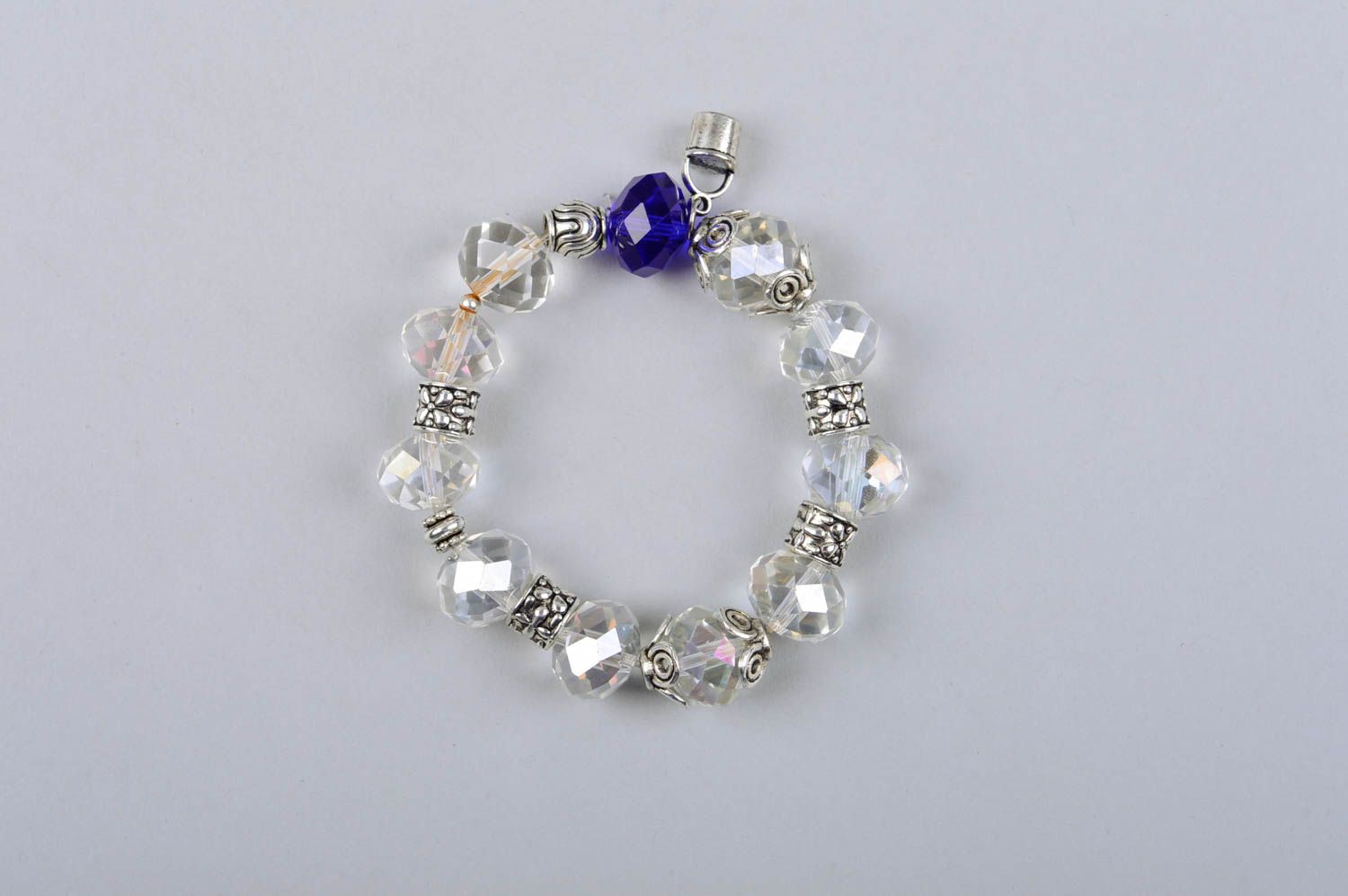 Bracelet cristaux transparents Bijou fait main élégant Cadeau pour femme photo 2