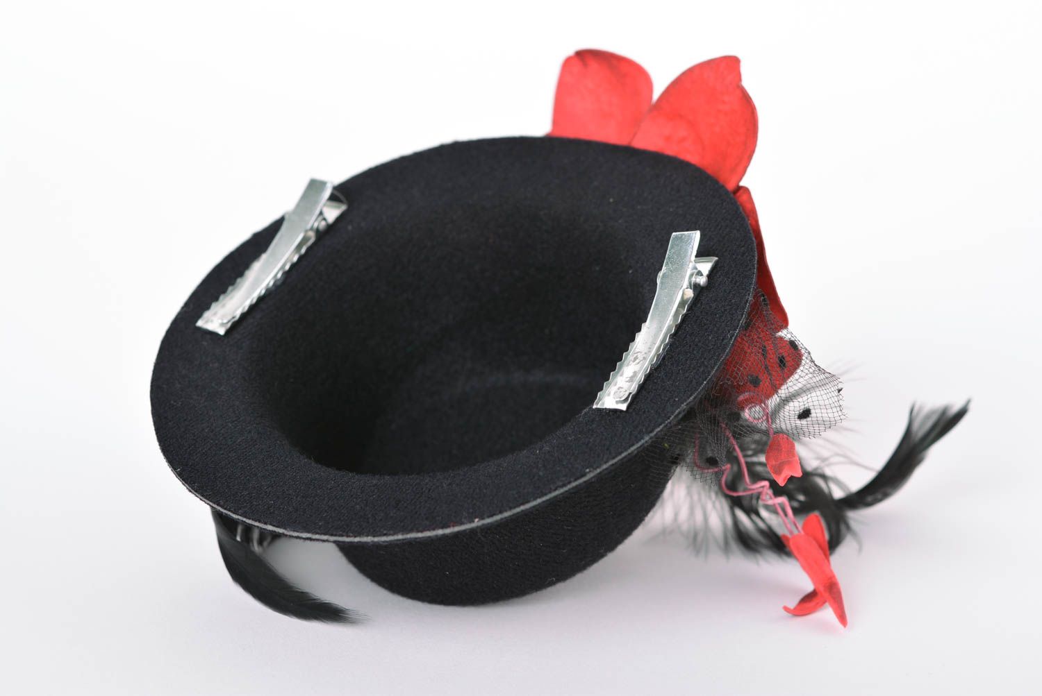 Gancho artesanal con forma de sombrero regalo original accesorio para el cabello foto 2