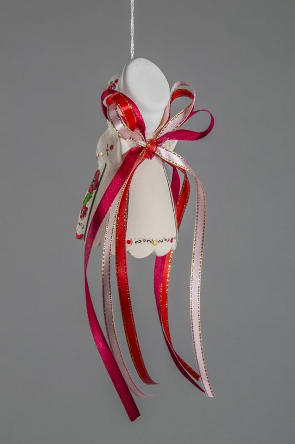 Clochette décorative artisanale Ange céramique photo 4