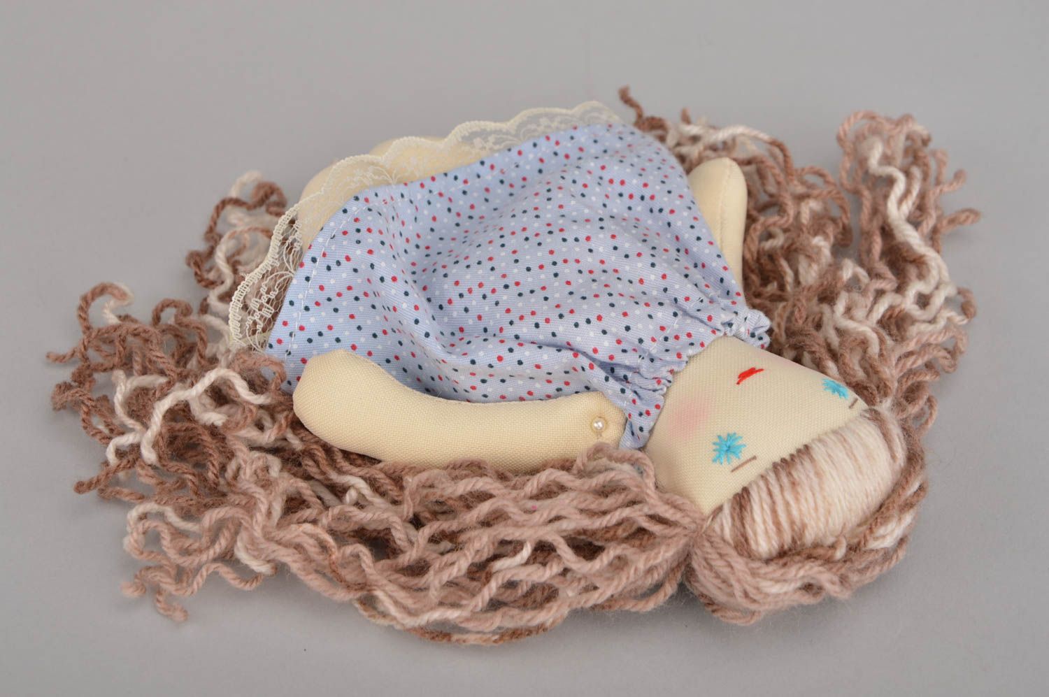 Beautiful handmade rag doll stuffed toy childrens soft toy nursery design photo 4