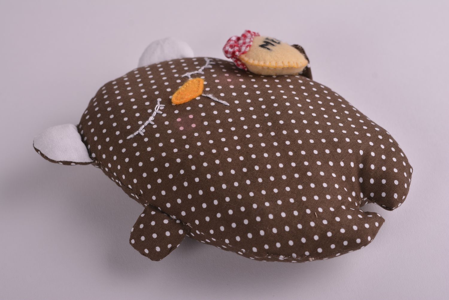 Handmade soft toy unusual textile bear toy beautiful designer soft toy photo 5