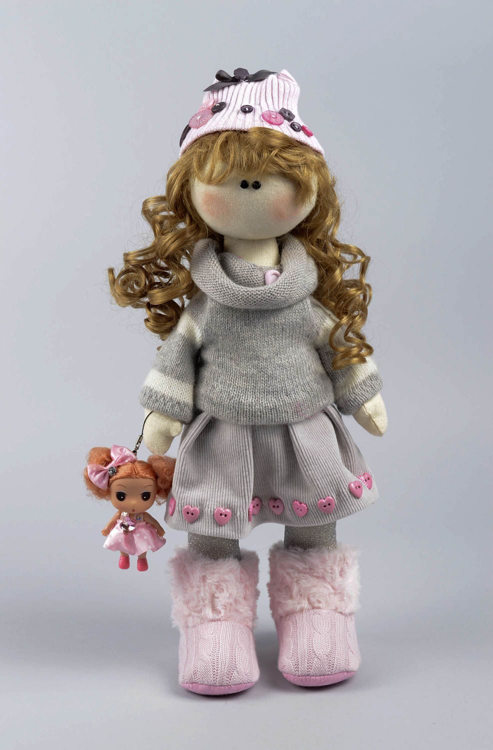 Unusual handmade soft toy for kids rag doll for girls birthday gift ideas photo 1
