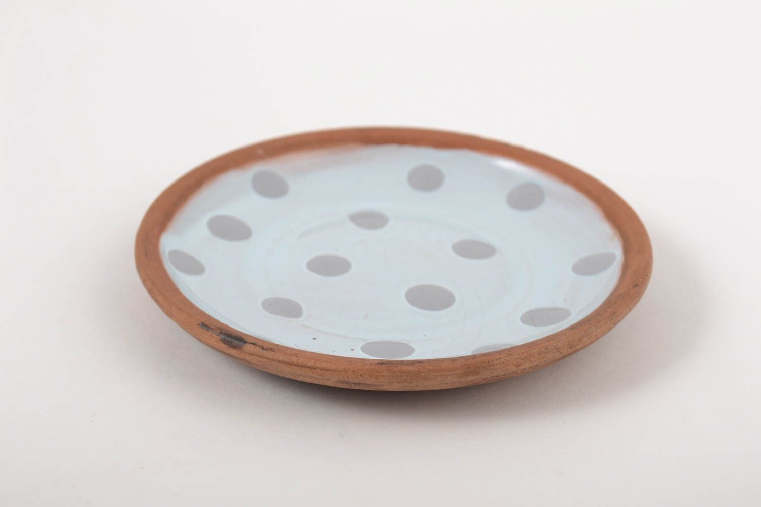 Керамика ручной работы керамическая тарелка маленькая глиняная тарелка  фото 2