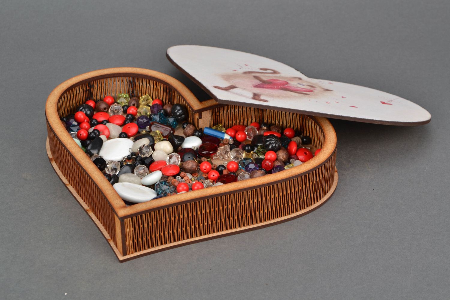 Handmade jewelry box Heart photo 1