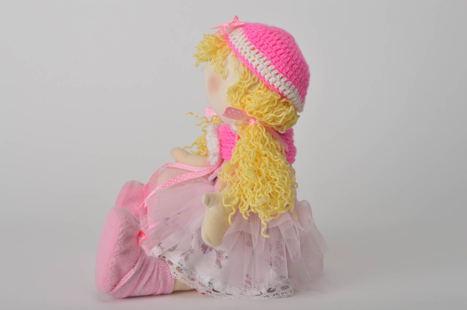 Beautiful handmade rag doll stuffed soft toy interior decorating gift ideas photo 2
