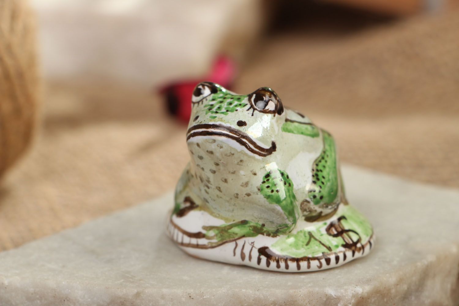 Ceramic figurine Frog with Coins photo 5