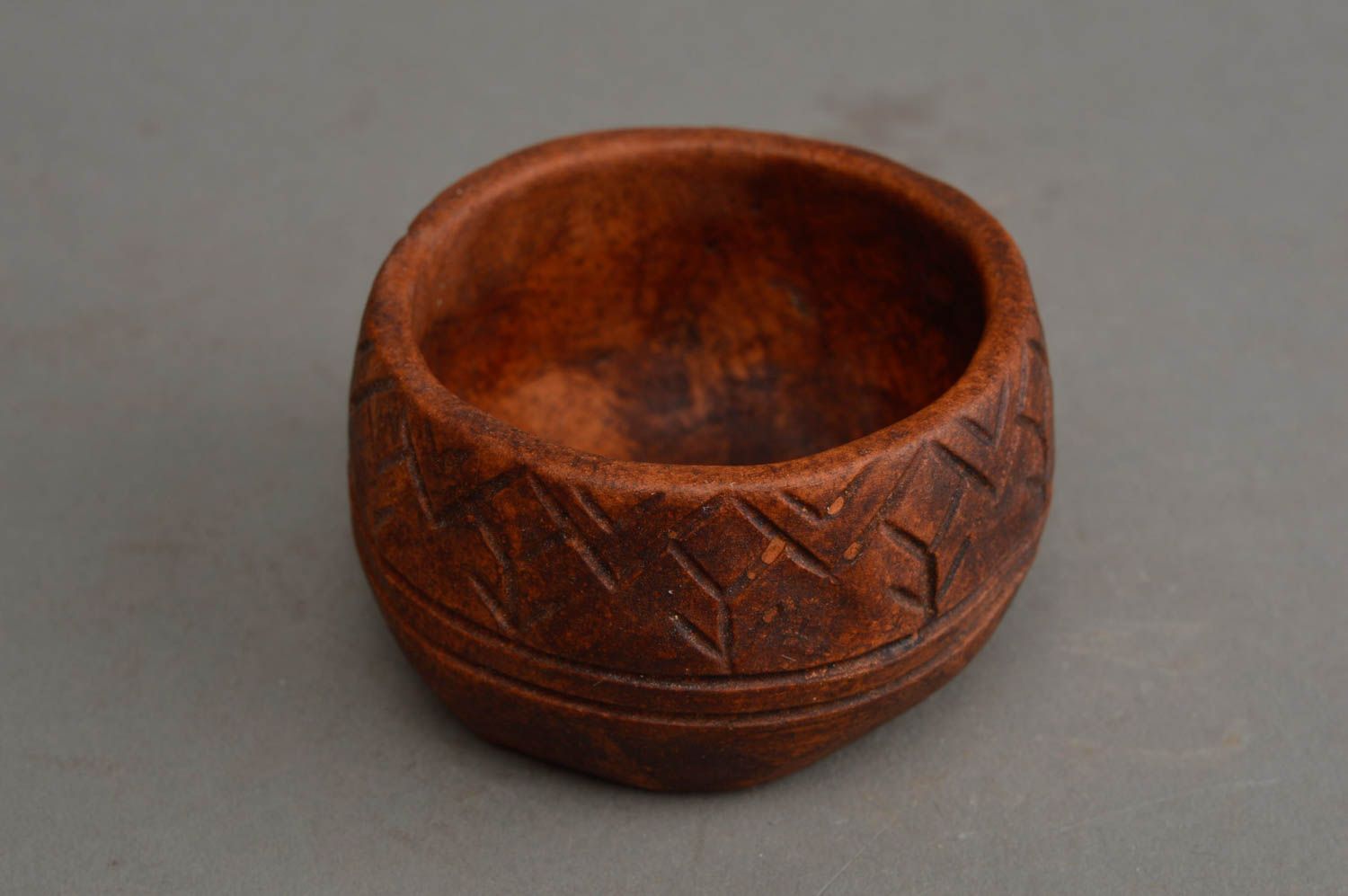 Handmade bowl in ethnic style ceramic kitchenware unusual designer plate photo 3