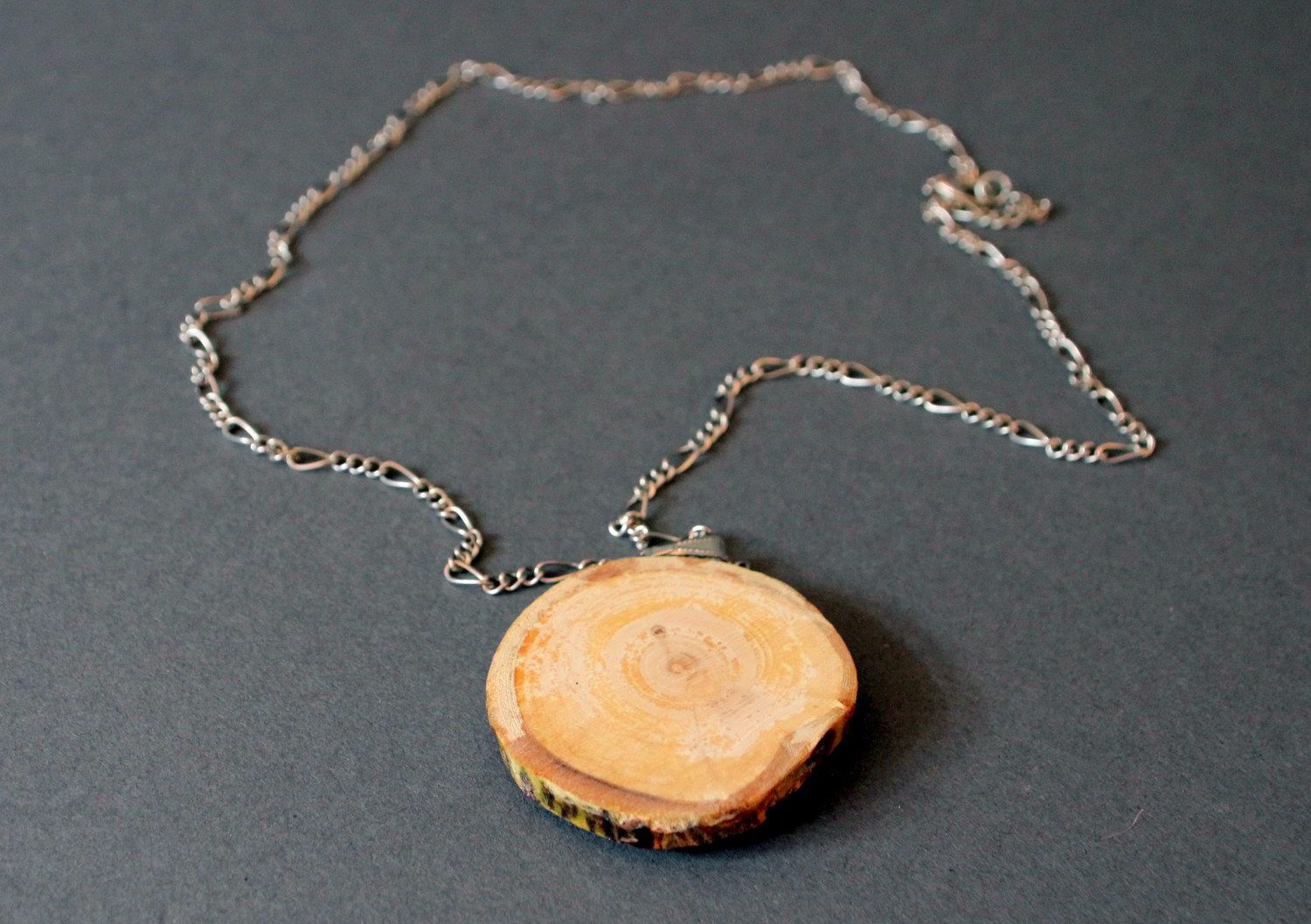 Pendant made from pine wood photo 3