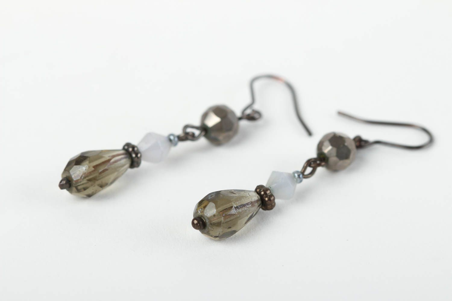 Beautiful handmade beaded earrings long bead earrings design fashion trends photo 3